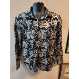 VatPave Unworn Button Down Shirt- Faux Silk, Ultra Smooth, Small